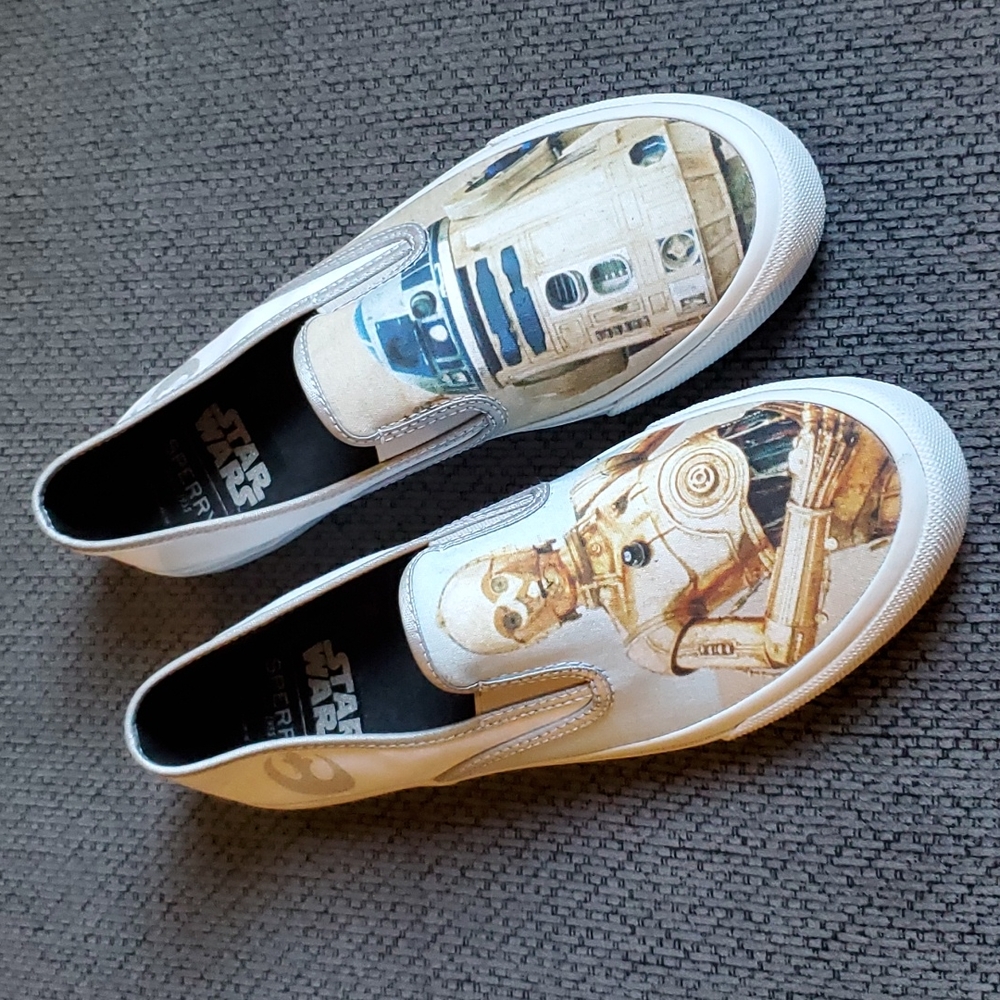 Star Wars R2-D2 C-3PO Sperry men's shoes size 9.5